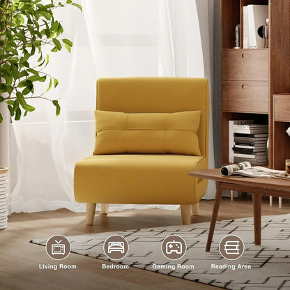 3-in-1 Sleeper Chair Bed Convertible Chair Bed Futon Sofa With Adjustable Backrest