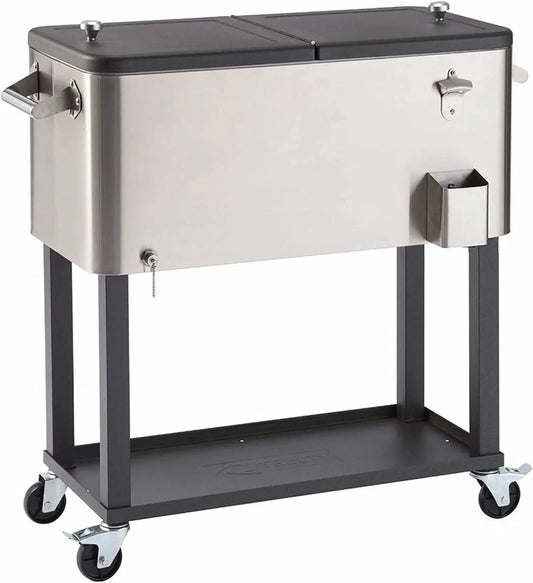 Trinity Stainless Steel Cooler With Cover, 100 Quart