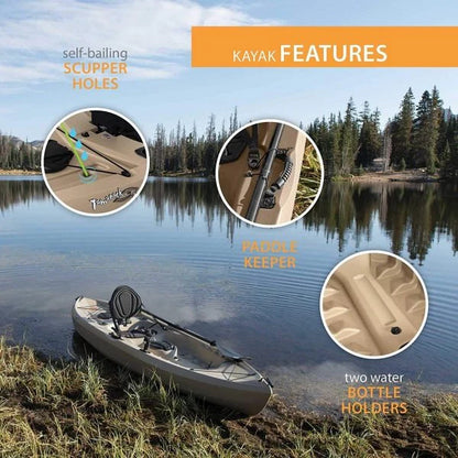Lifetime 90806 Tamarack Angler 100 Fishing Kayak C 2-Pack, Paddles Included
