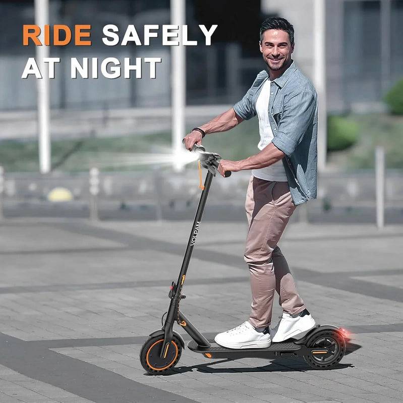Electric Scooter 350W/500W Powerful Motor 8.5 In./10 In. Solid Tires 19/22Mph 28/21/12 Miles Range