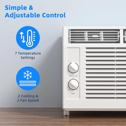 Antarctic Star 12,000 BTU U-Shaped Window Air Conditioner Unit Cools Up To 550 Sq. Ft. With 6 Modes 24H Timer, Ultra Quiet Window AC Units