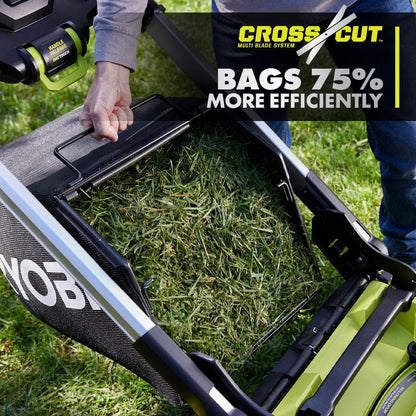 Ryobi 40V HP Brushless 21-in Self-Propelled Awd Lawn Mower, Whisper Series, Includes, 2 6.0Ah Batteries And Charger