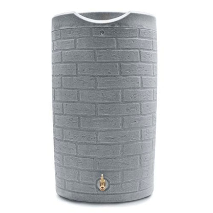 Good Ideas IMP-D50-DAR Impressions Downton Rain Saver Rain Barrel, 50 Gallon, Dark Granite
