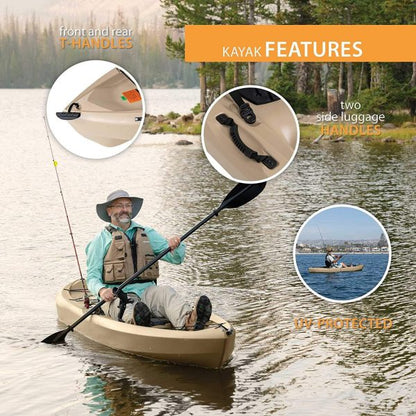 Lifetime 90806 Tamarack Angler 100 Fishing Kayak C 2 Pack, Paddles Included