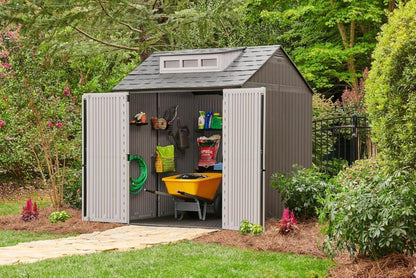 Rubbermaid Resin Outdoor Storage Shed With Floor
