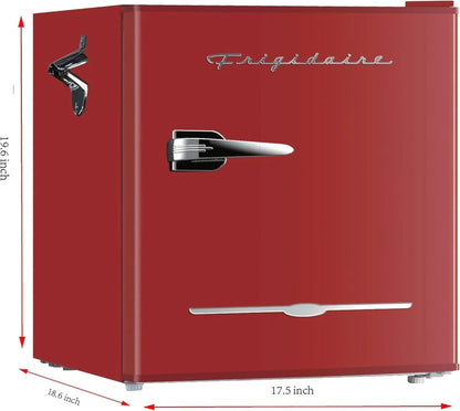Frigidaire EFR176 Retro Compact Fridge With Chiller Mini Refrigerator With Built-In Bottle Opener For Office, Bedroom, Dorm Room Or Cabin