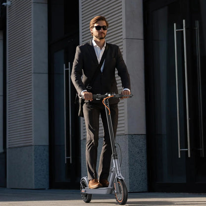 Electric Scooter, 350W/500W Powerful Motor, 8.5 In./10 In. Solid Tires, 19/22Mph, 28/21/12 Miles Range, Dual Braking