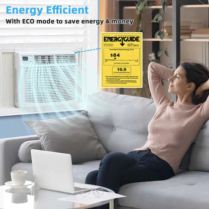 10000 Btu Quiet Window Air Conditioner With Remote Amp Eco Mode Energy Star Certified 3-in-1 Window Ac Unit With Dehumidifier