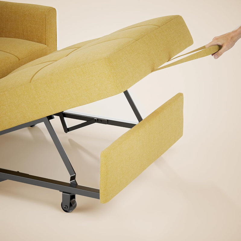 Sofa Bed Chair 3-in-1 Convertible Pullout Single Sleeper Chair Bed Spacious Multifunctional Sofa