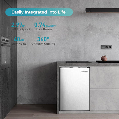 Upright Freezer, 3.0Cubic Feet, Single Door Compact Mini Freezer With Reversible Door Small Freezer For Home/Dorms/Apartment/Office